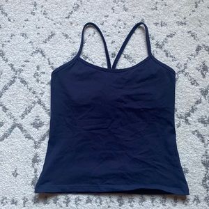 Lululemon navy power y tank - hemmed